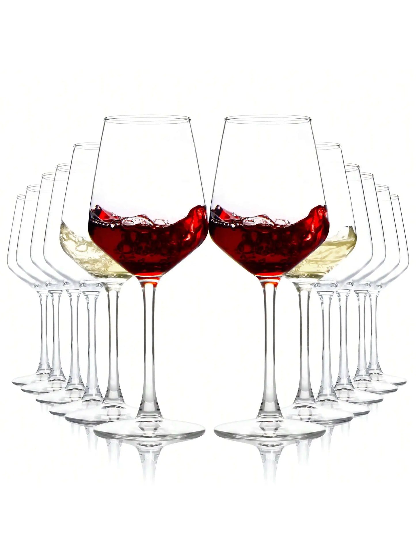 Long Stem Wine Glasses Set Of Six Premium Crystal Goblets