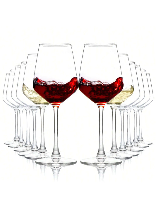 Long Stem Wine Glasses Set Of Six Premium Crystal Goblets
