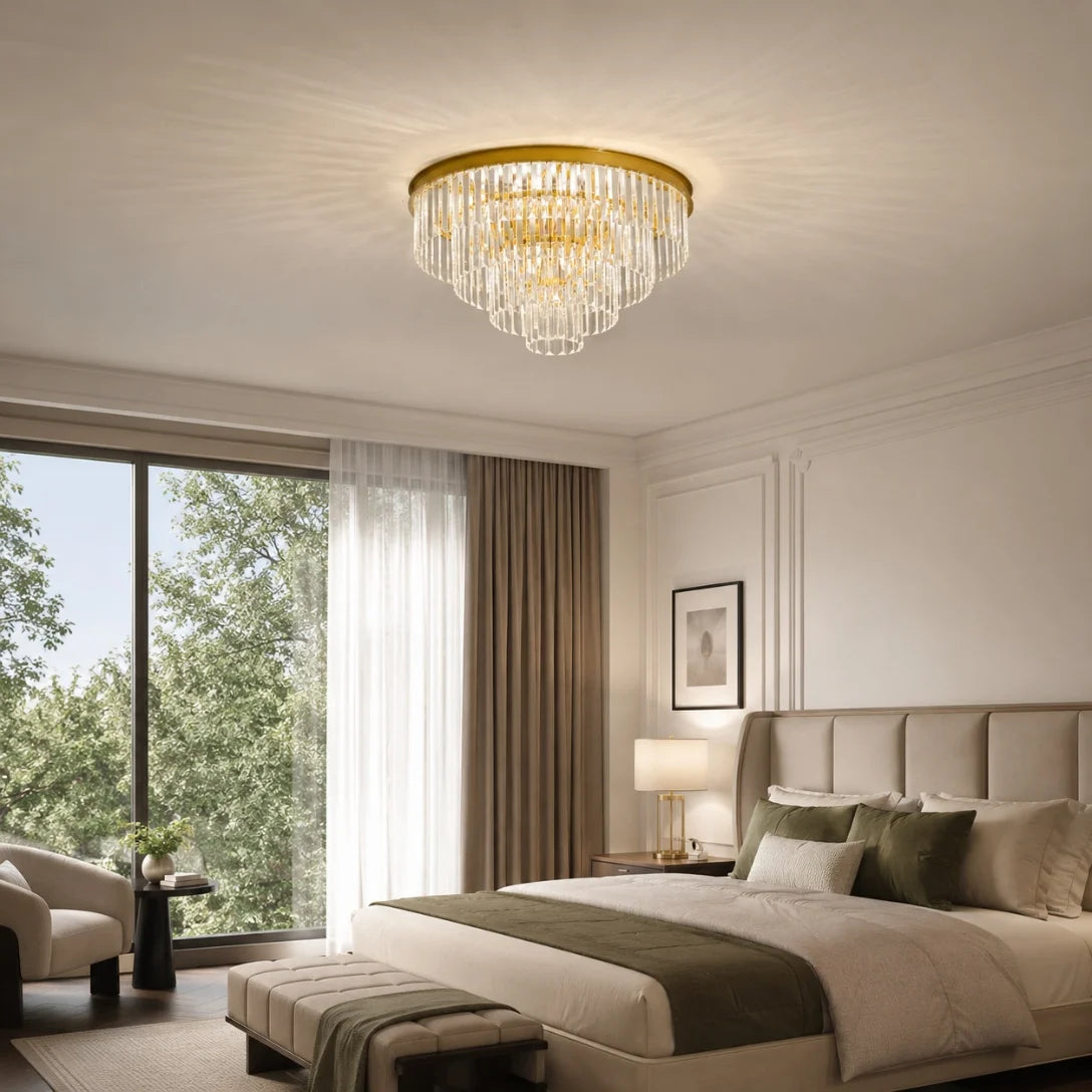 GreeLustr Modern Crystal Ceiling Chandelier For Living Room Lighting
