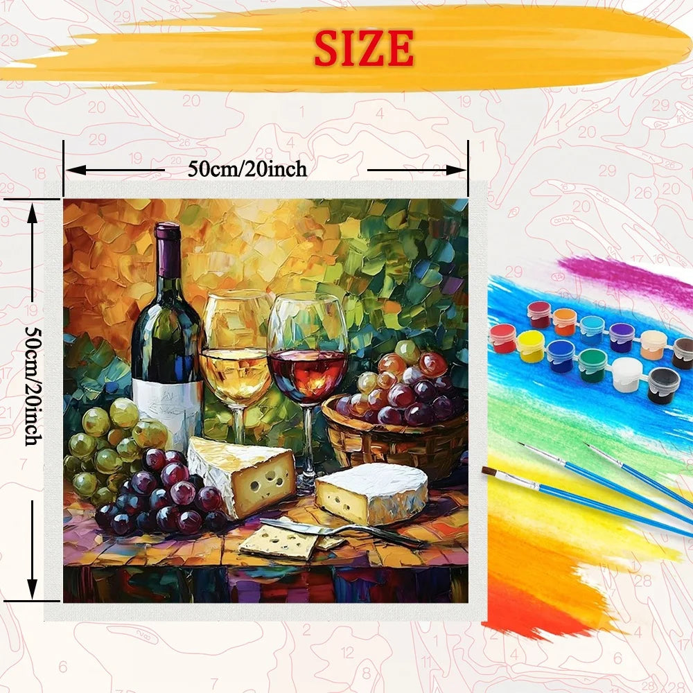 Adult Paint By Numbers Canvas Art Kit With Quality Craft Supplies