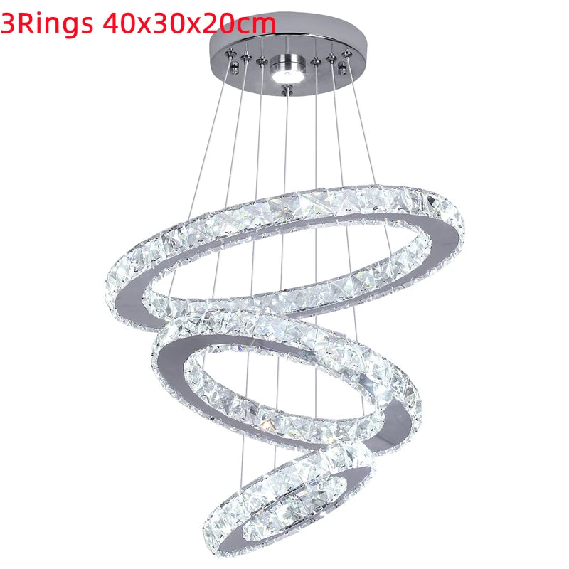 GreeLustr Crystal LED Pendant Light Modern Nordic Chandelier
