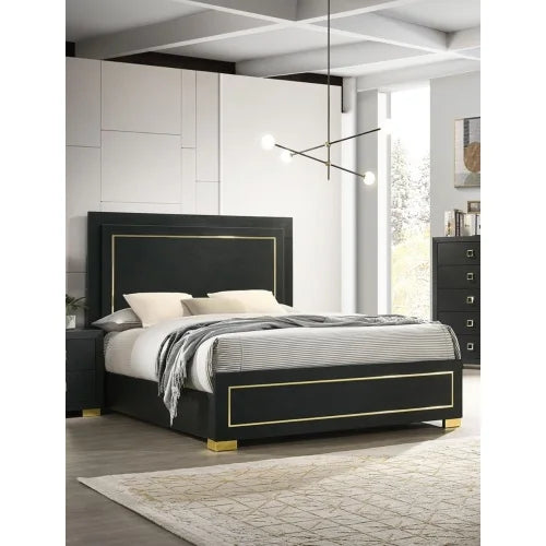 Elegant Three Piece Bedroom Furniture Set With Two Nightstands