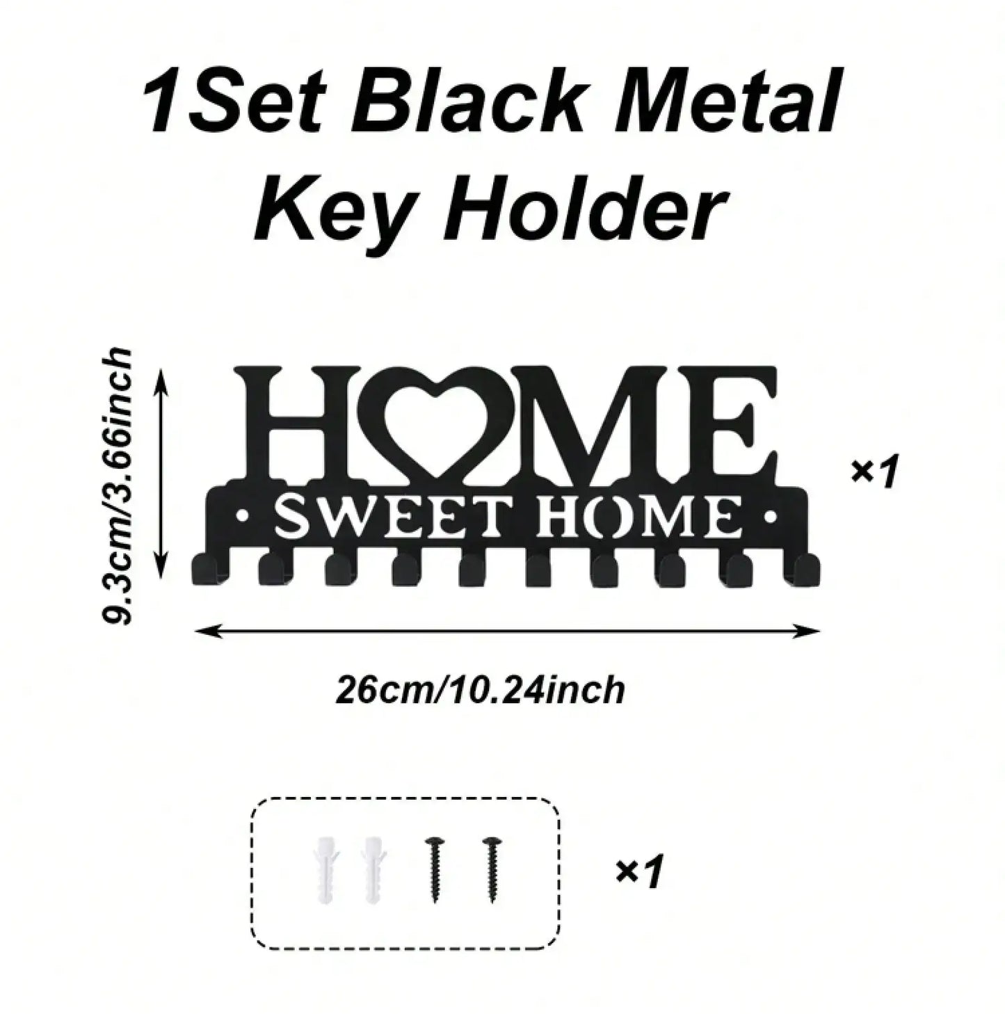 Compact Foldable Wall Mount Key Holder With Ten Hooks