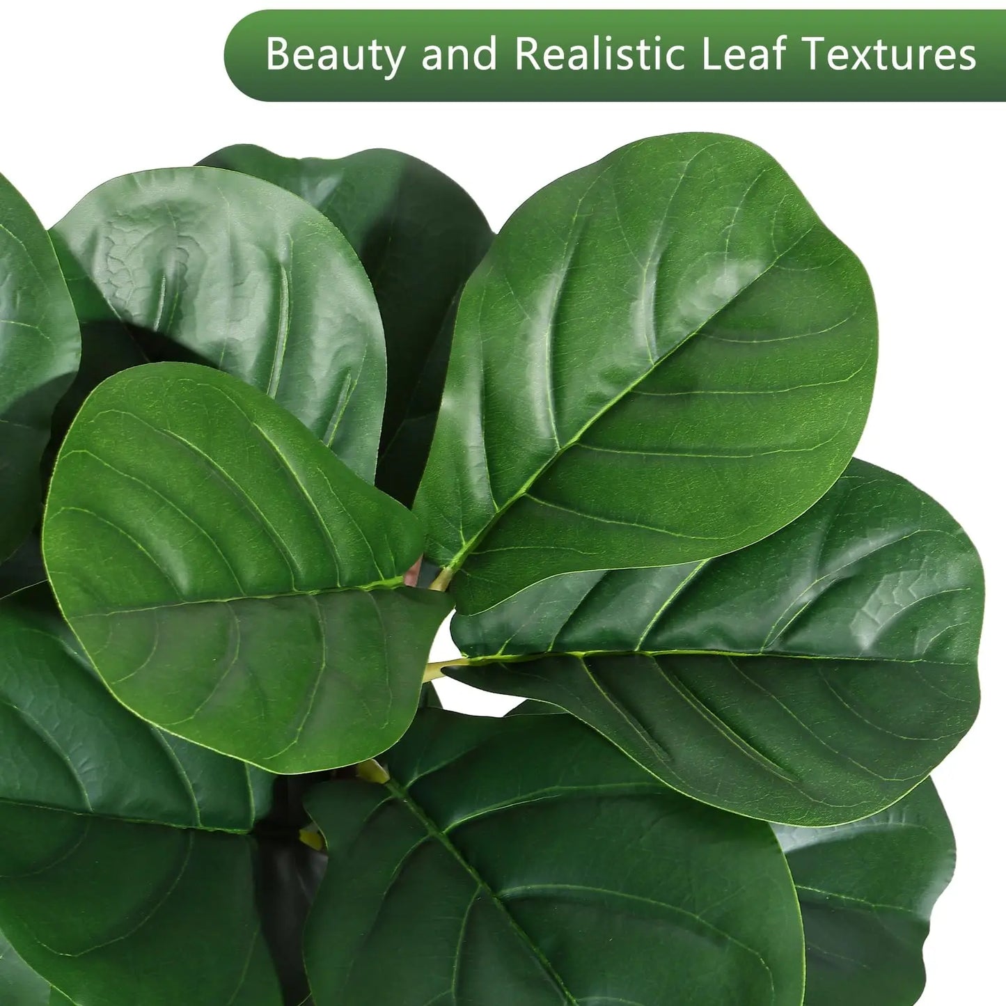 Realistic Artificial Fiddle Leaf Fig Plant For Home Decor