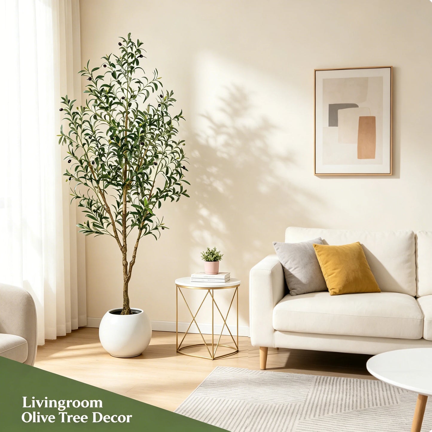 Olitree Artificial Olive Tree With Realistic Fruits For Home Decor