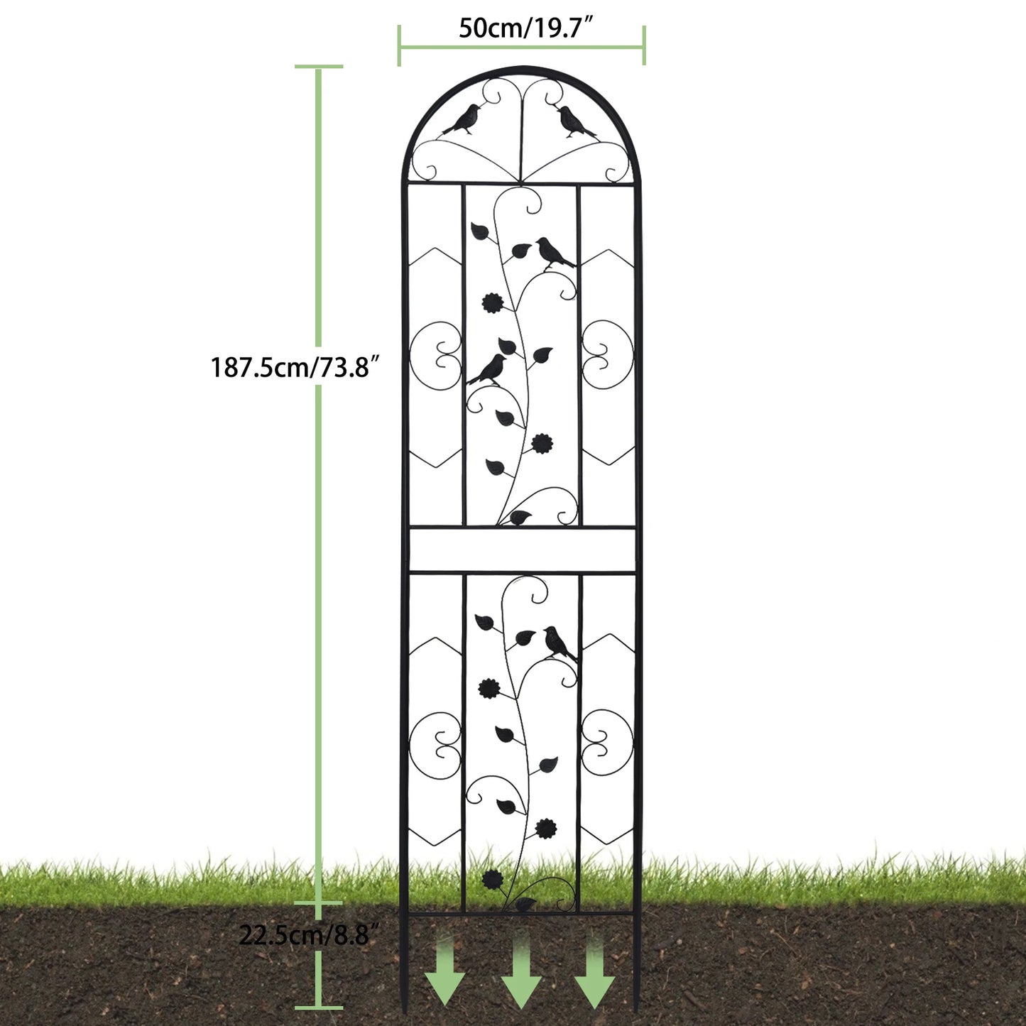 Anti Rust Metal Garden Trellis Fence For Climbing Plant Support