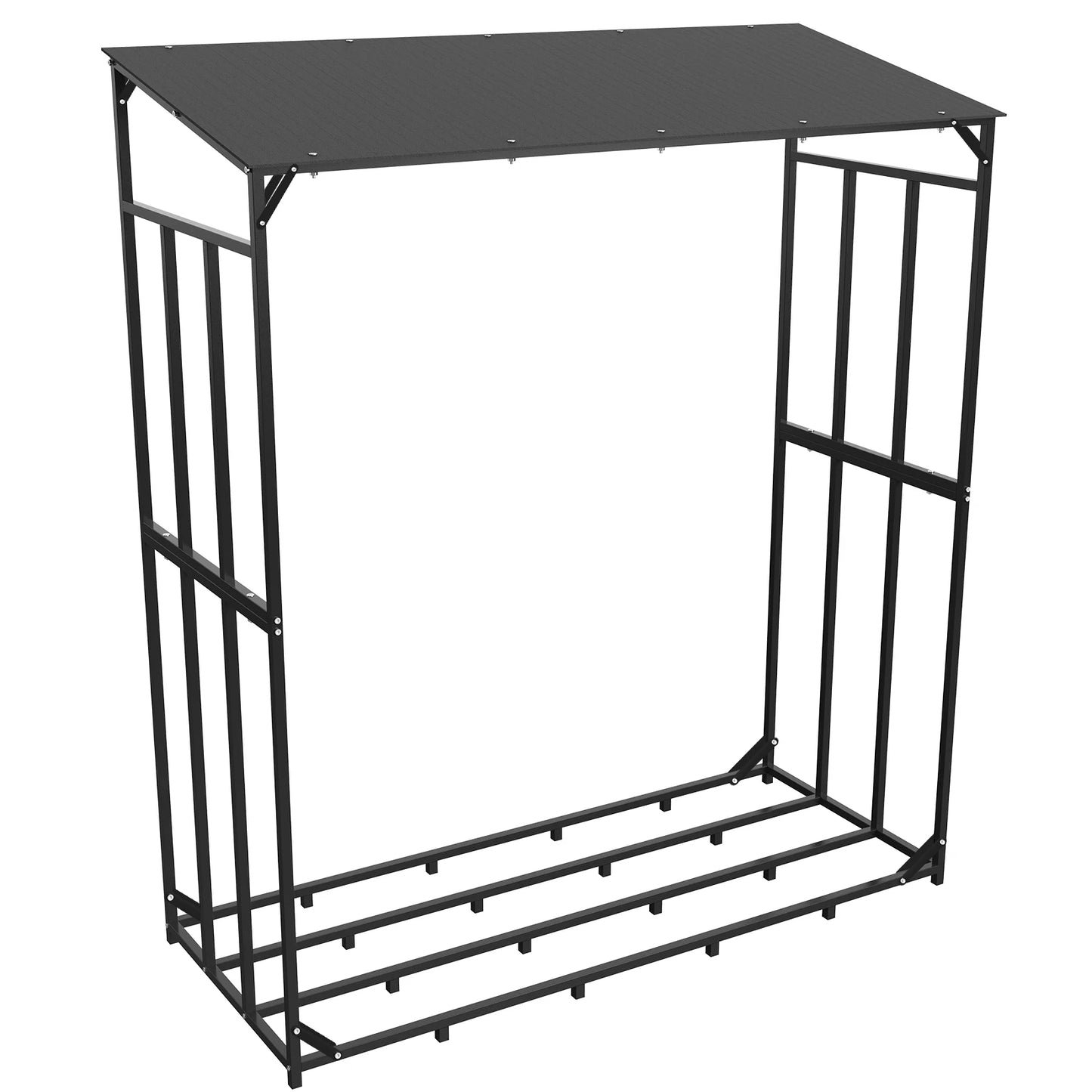 Heavy Duty Outdoor Firewood Storage Rack With Waterproof Cover