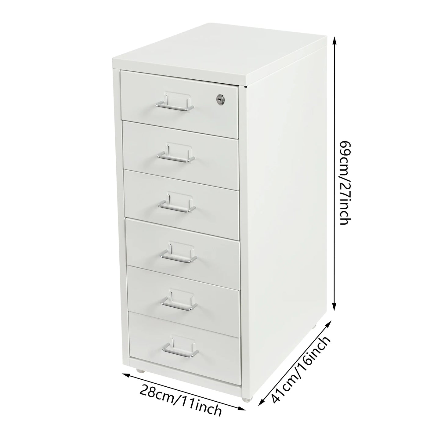 Vertical Metal Rolling File Cabinet With Lock And Wheels