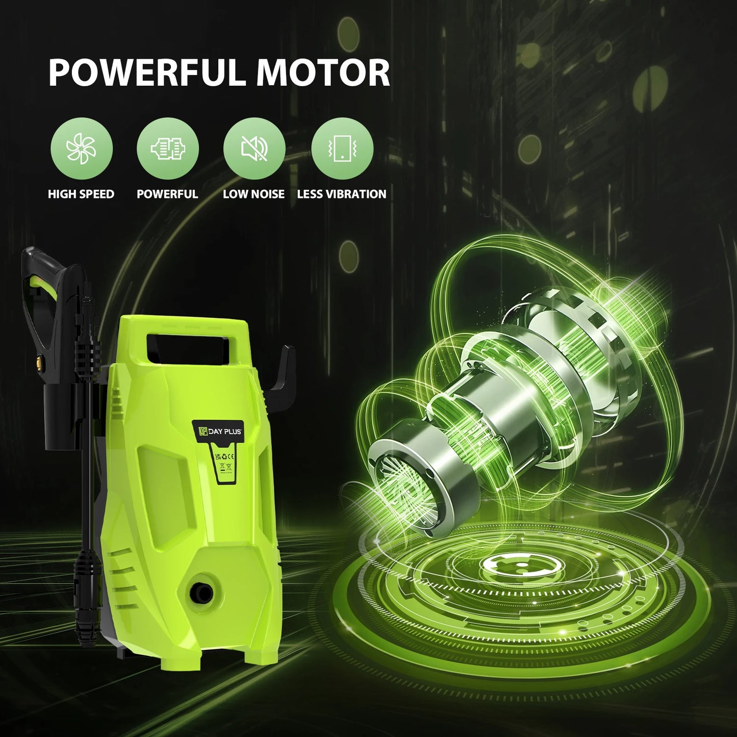 DayPlus Portable Electric Pressure Washer For Home And Garden Cleaning