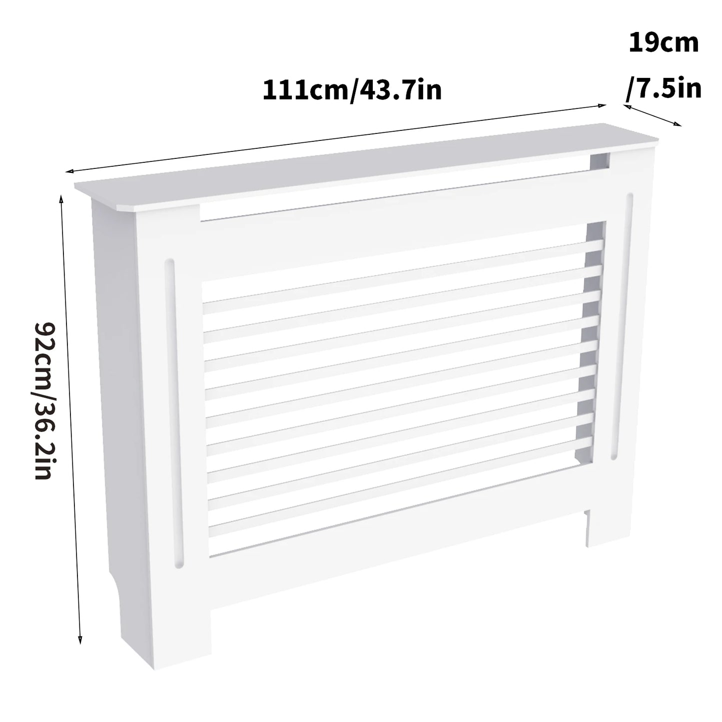 Modern Wooden Radiator Cover With Integrated Storage Shelf Unit