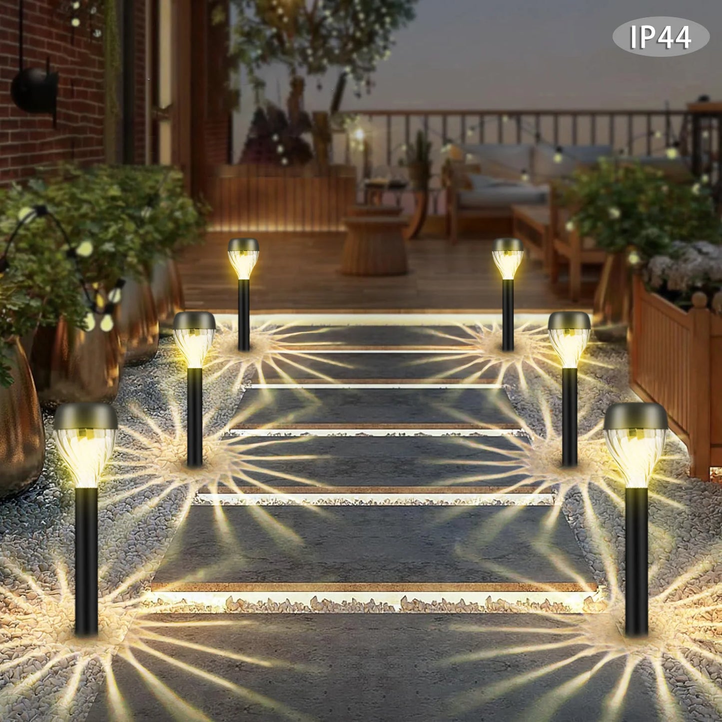 Solar Outdoor Lawn Lights For Garden Pathway Walkway Decor
