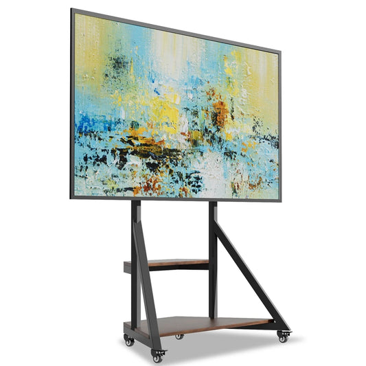 Unho Adjustable Height Rolling TV Floor Stand Mount Bracket