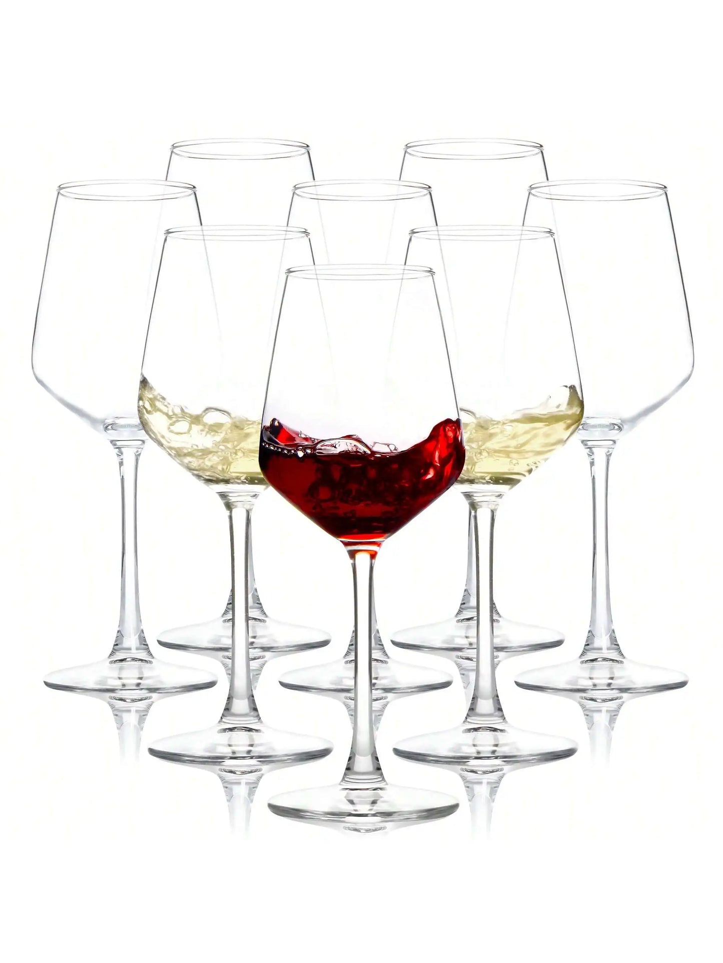 Long Stem Wine Glasses Set Of Six Premium Crystal Goblets