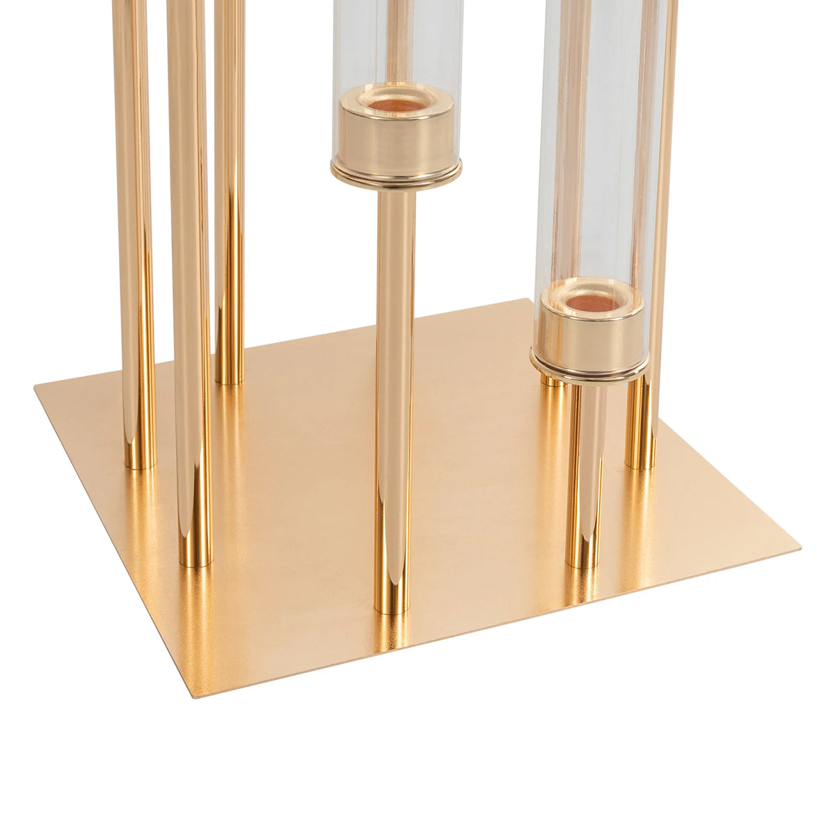 8 Arm Candle Holder Gold Metal Candlestick Centerpieces Upward Spiral Design Candelabra for Home Celebration Wedding