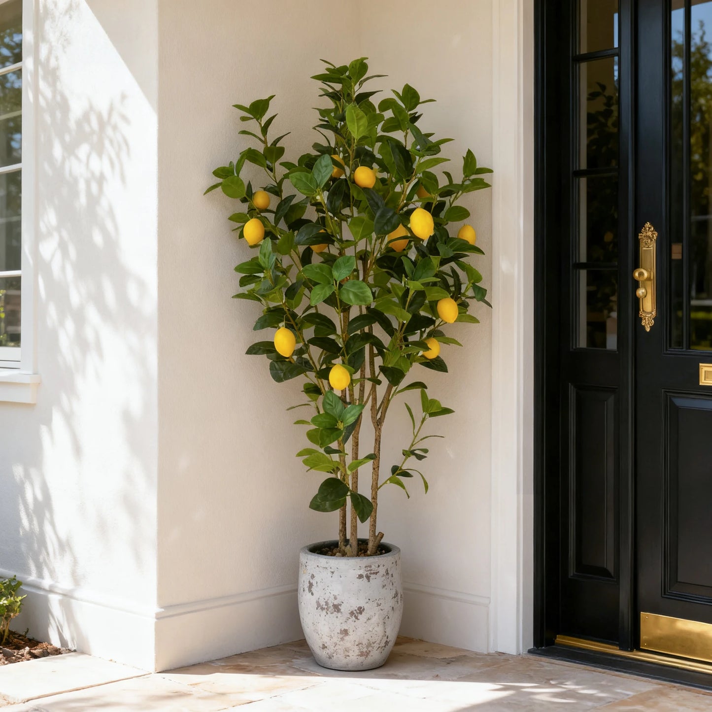Realistic Artificial Lemon Tree For Modern Indoor Home Office Decor