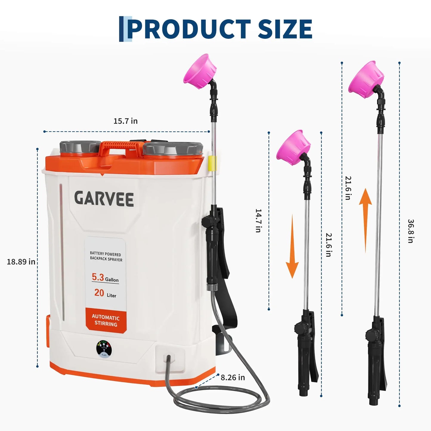 HiMISS Cordless Backpack Sprayer For Garden And Lawn Control