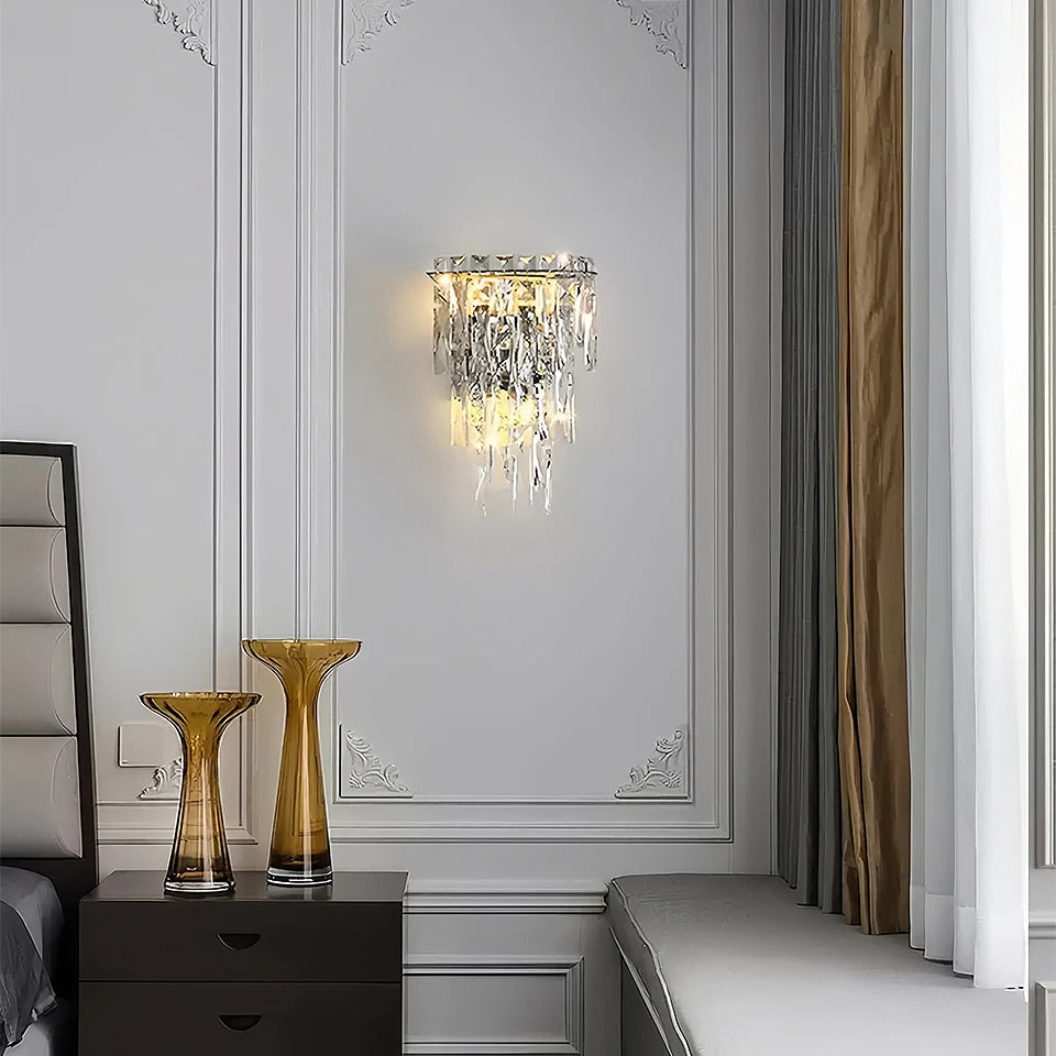 Modern Crystal Wall Light For Bedroom Hallway And Dining Areas