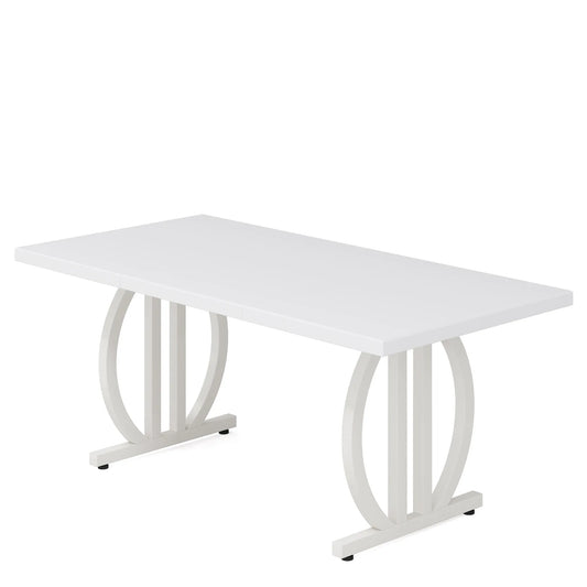 Tribesigns Modern Industrial Dining Table With Sturdy Metal Frame