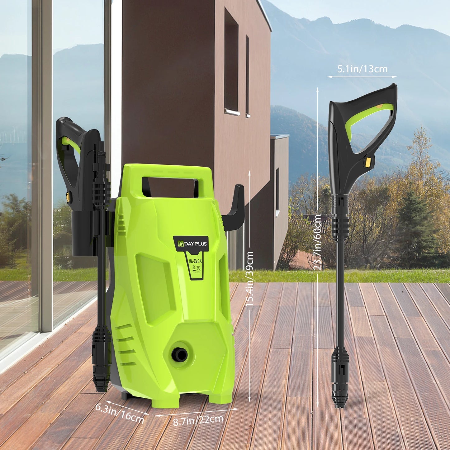DayPlus Portable Electric Pressure Washer For Home And Garden Cleaning