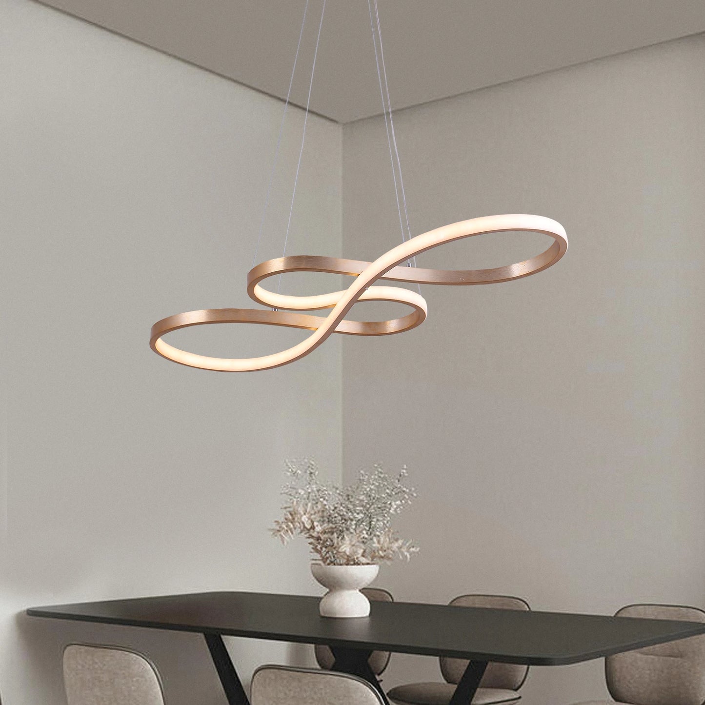 GreeLustr Modern Dimmable Acrylic Chandelier Pendant Light For Dining