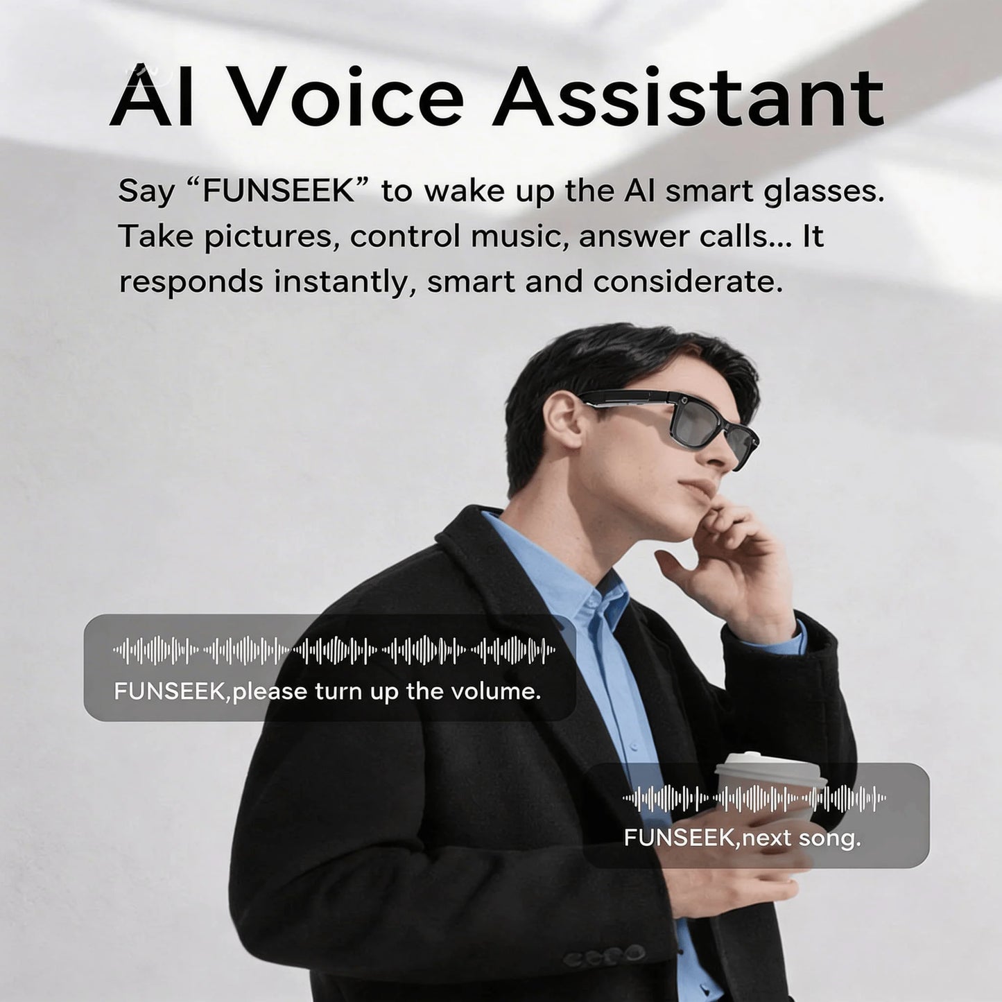 W&O 4K AI Camera Glasses Featuring Translation And Smart Audio