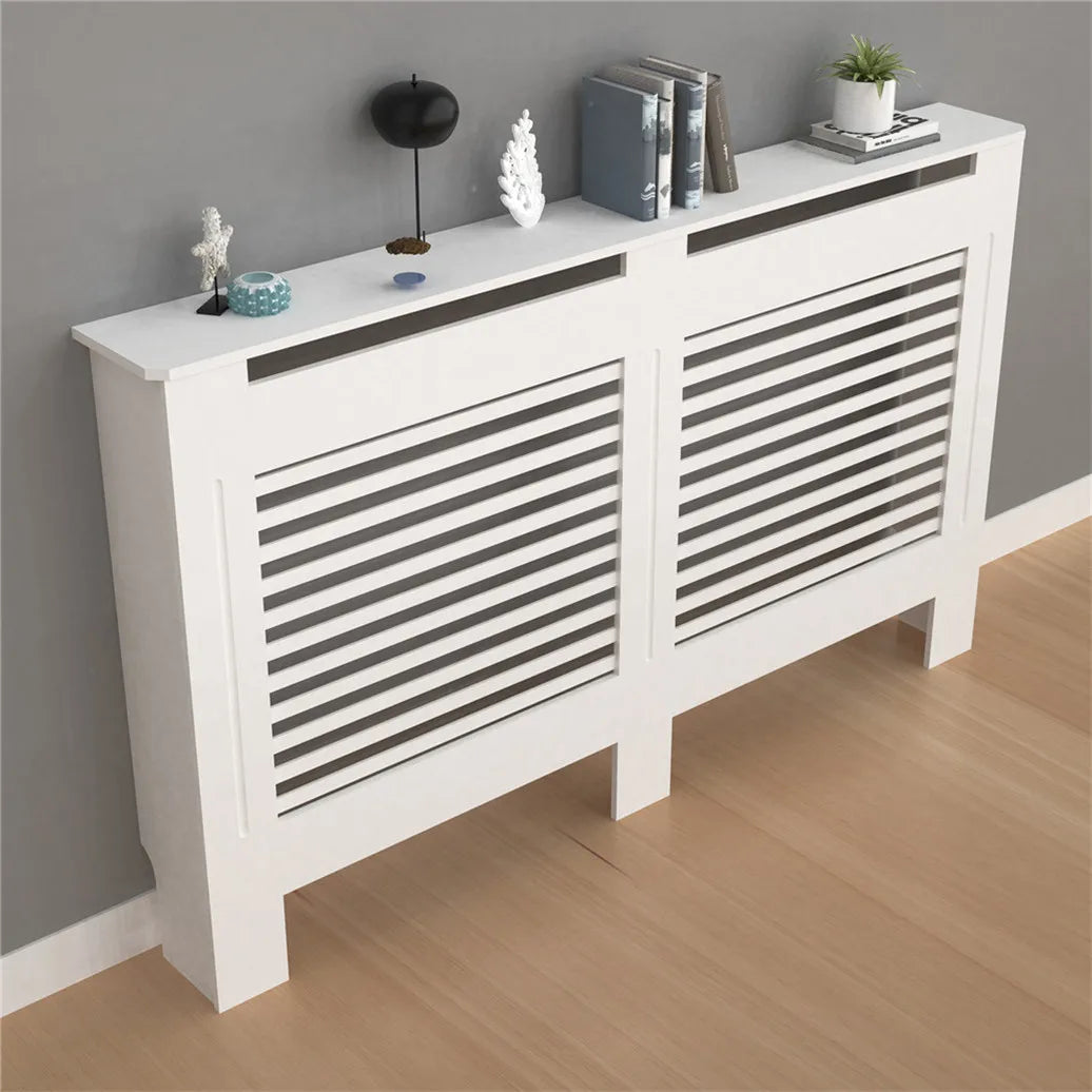 Modern Wooden Radiator Cover With Integrated Storage Shelf Unit