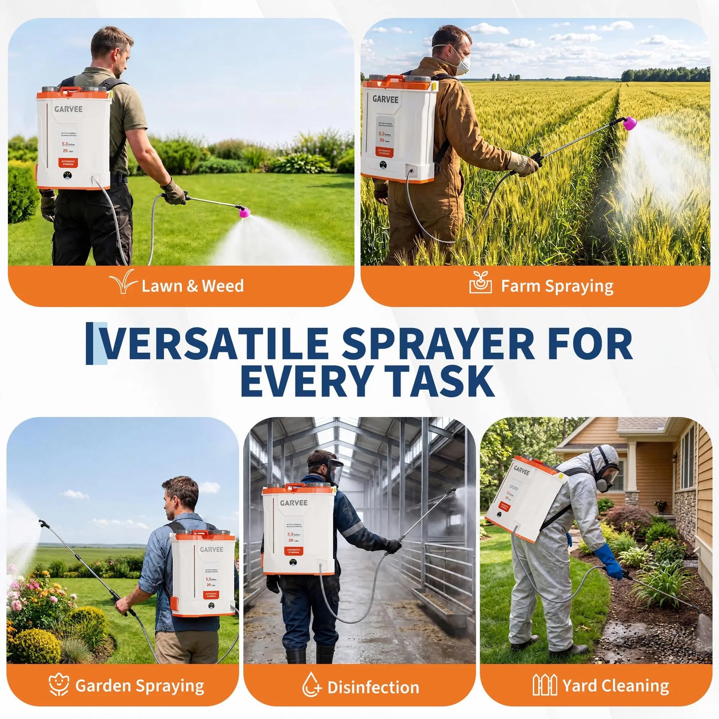 HiMISS Cordless Backpack Sprayer For Garden And Lawn Control