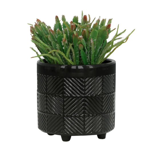 Modern Textured Plastic Planters For Home Garden Patio Decoration
