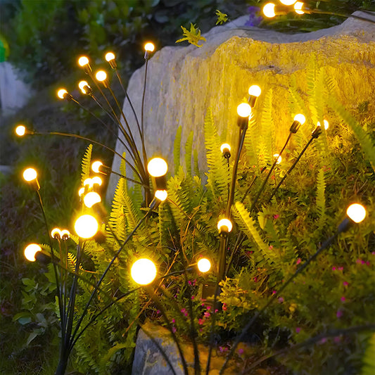 Solar LED Firefly Garden Lights Waterproof Outdoor Patio Decor