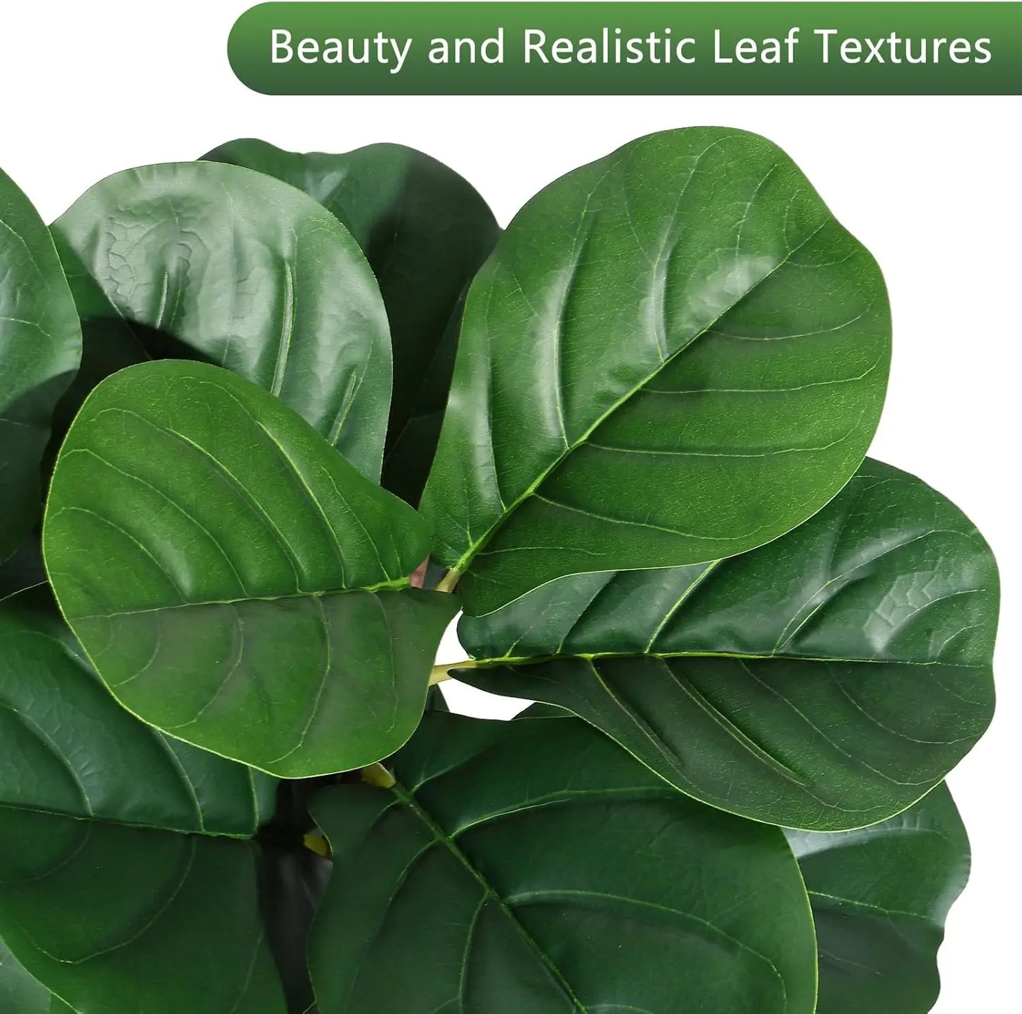 HiMISS Artificial Fiddle Leaf Fig Tree With Realistic Leaves