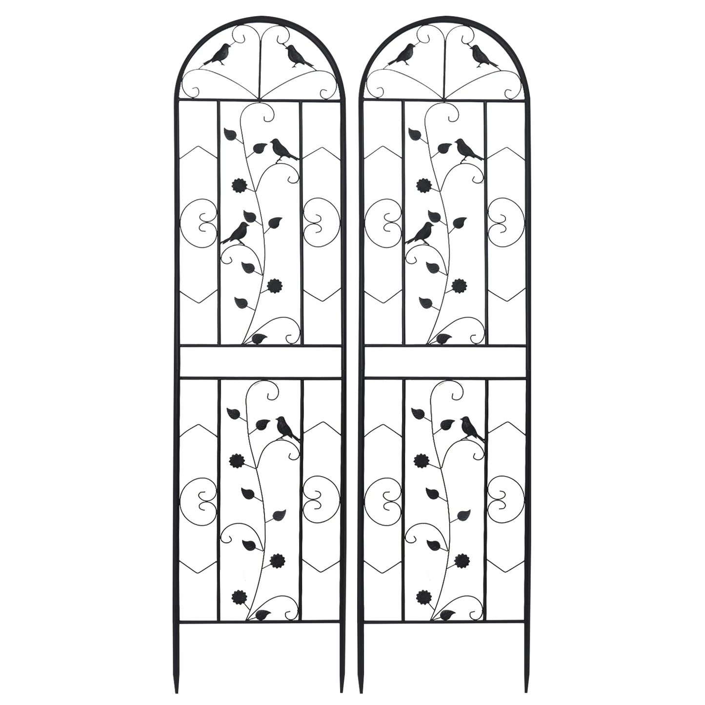 Metal Garden Trellis Fence Antirust Climbing Plant Support Panel