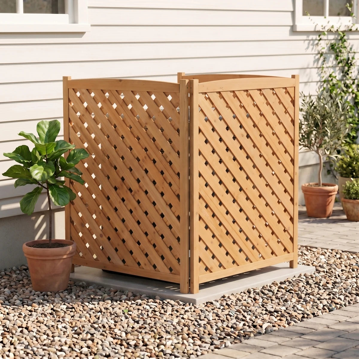 Natural Wooden Raised Garden Bed With Trellis Two Pack