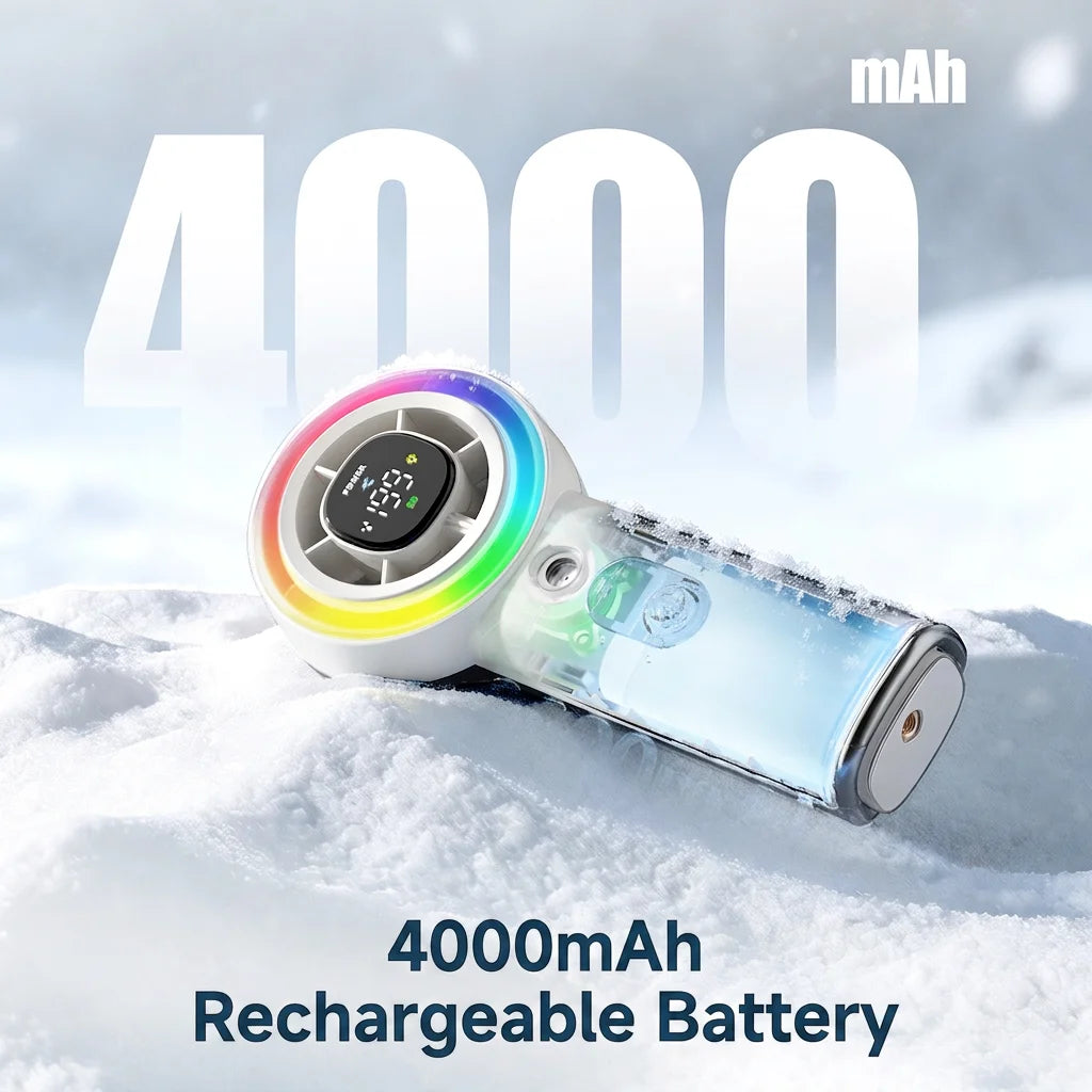 Portable Turbo Rechargeable Fan With Cooling Mist and Water Tank