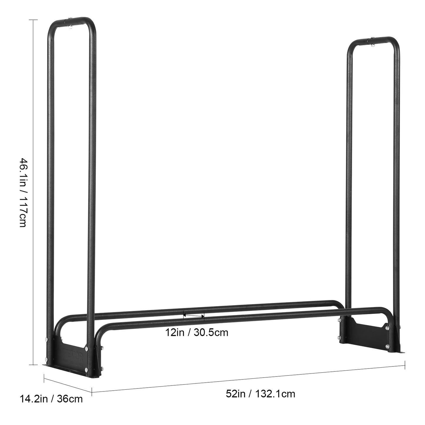 SucceBuy Heavy Duty Outdoor Firewood Rack With Waterproof Cover