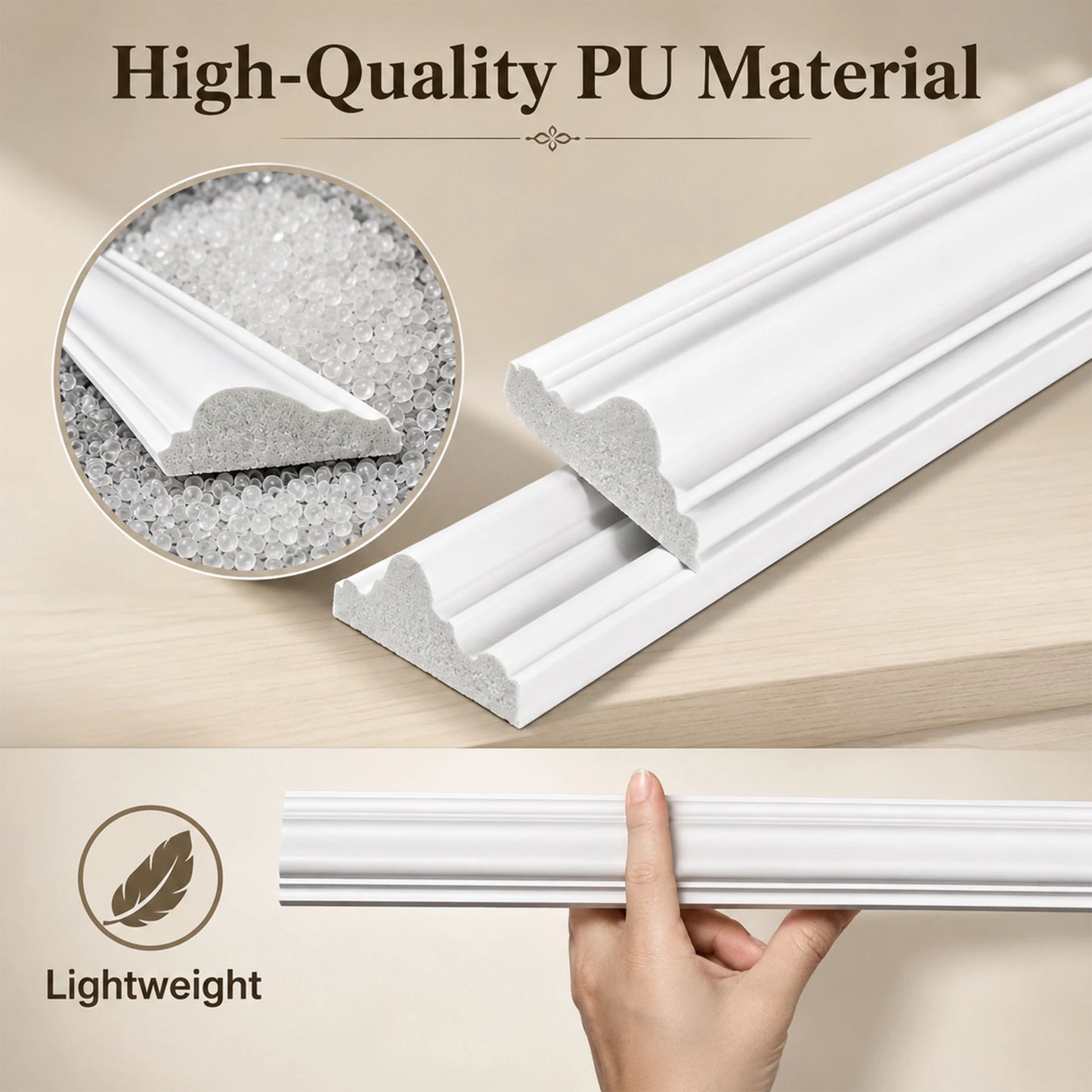Peel And Stick Pre Cut Wainscoting Wall Molding Kit
