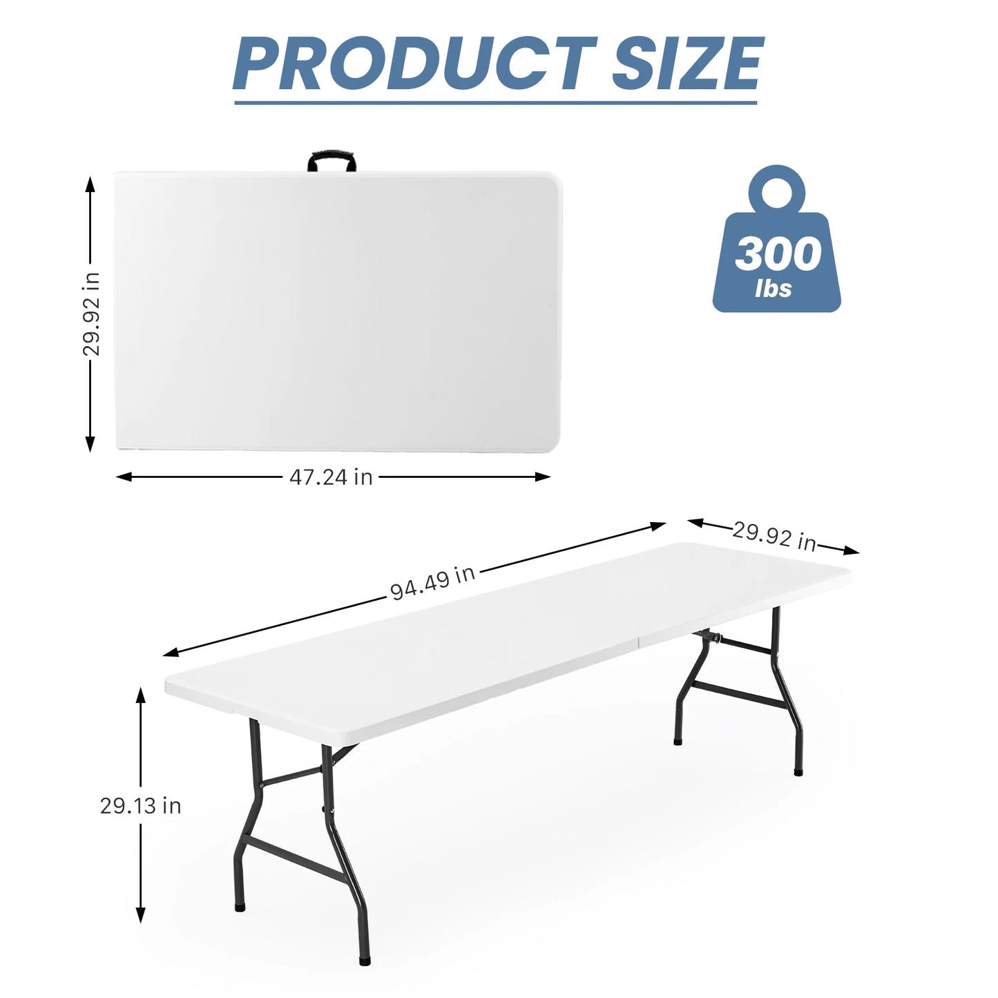 JMK Heavy Duty Stainless Steel Folding Outdoor Table