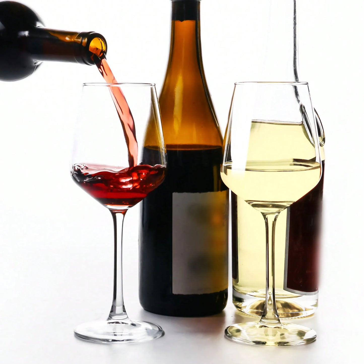 Long Stem Wine Glasses Set Of Six Premium Crystal Goblets