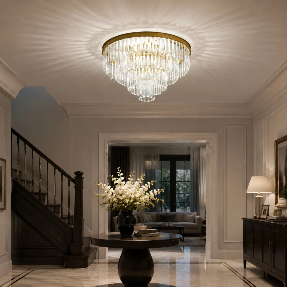 GreeLustr Modern Crystal Ceiling Chandelier For Living Room Lighting