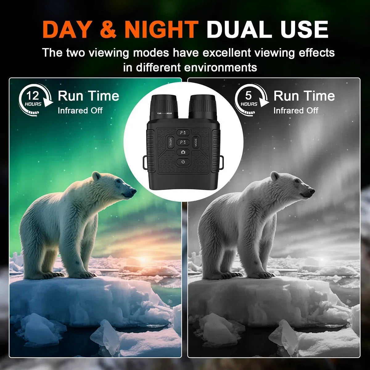 Digital Night Vision Binoculars Featuring 2.5K Camera And 6X Zoom