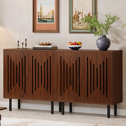 Tribesigns Vintage Farmhouse Sideboard Cabinet With Storage Doors