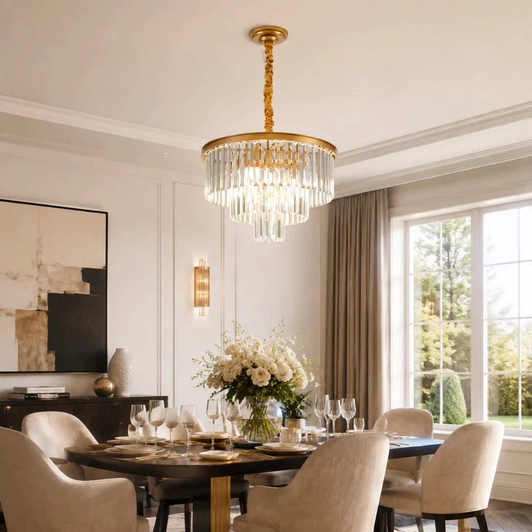 GreeLustr Modern Crystal Ceiling Chandelier For Living Room Lighting