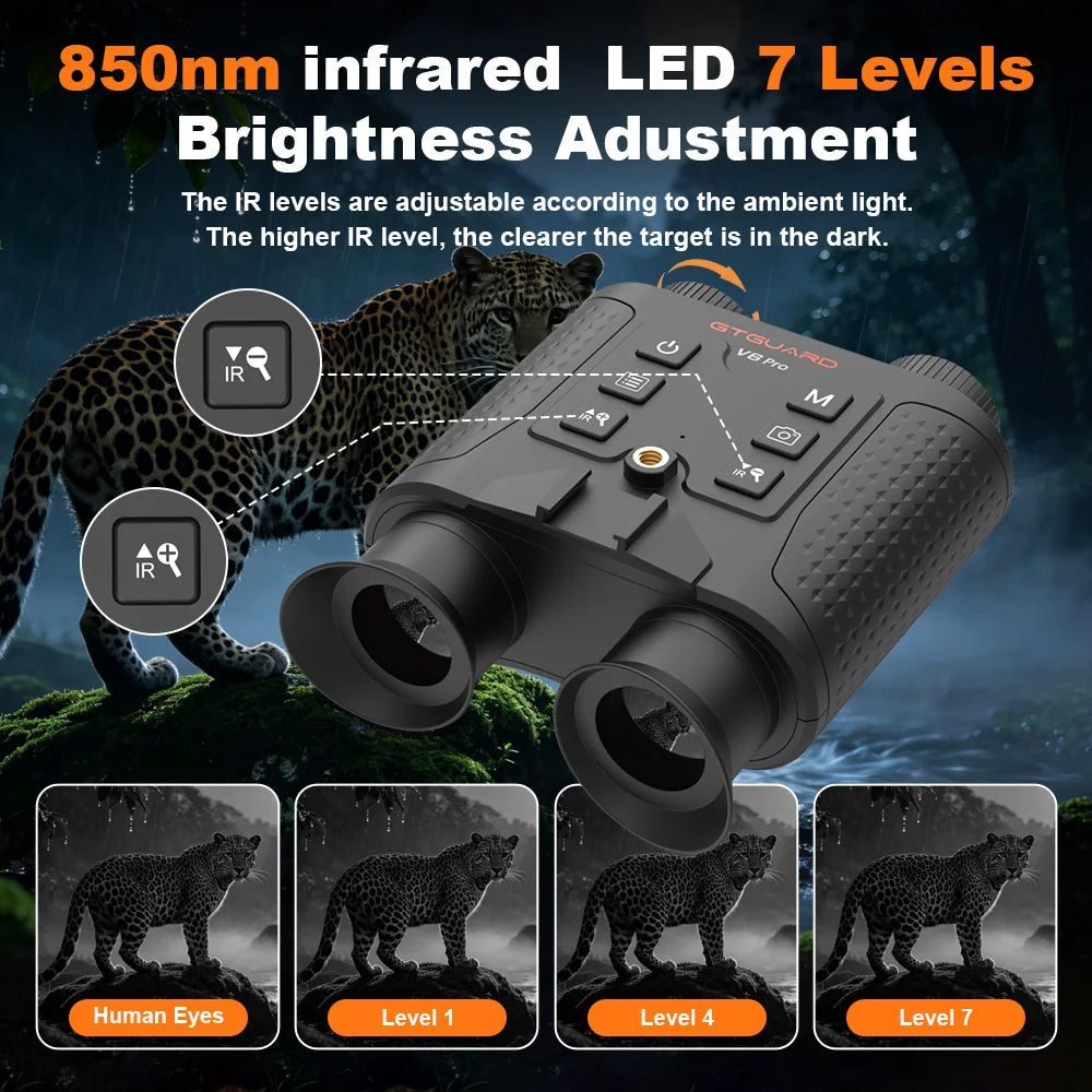 Gtmimedia 4K Night Vision Binoculars 8X Digital Zoom For Hunting