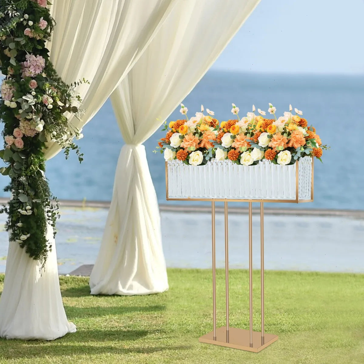 Bymaocar Crystal Floor Stand For Wedding Party Decoration