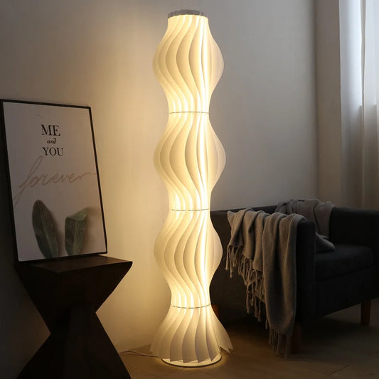 Tall Dimmable LED Floor Lamp With Decorative Iron Base