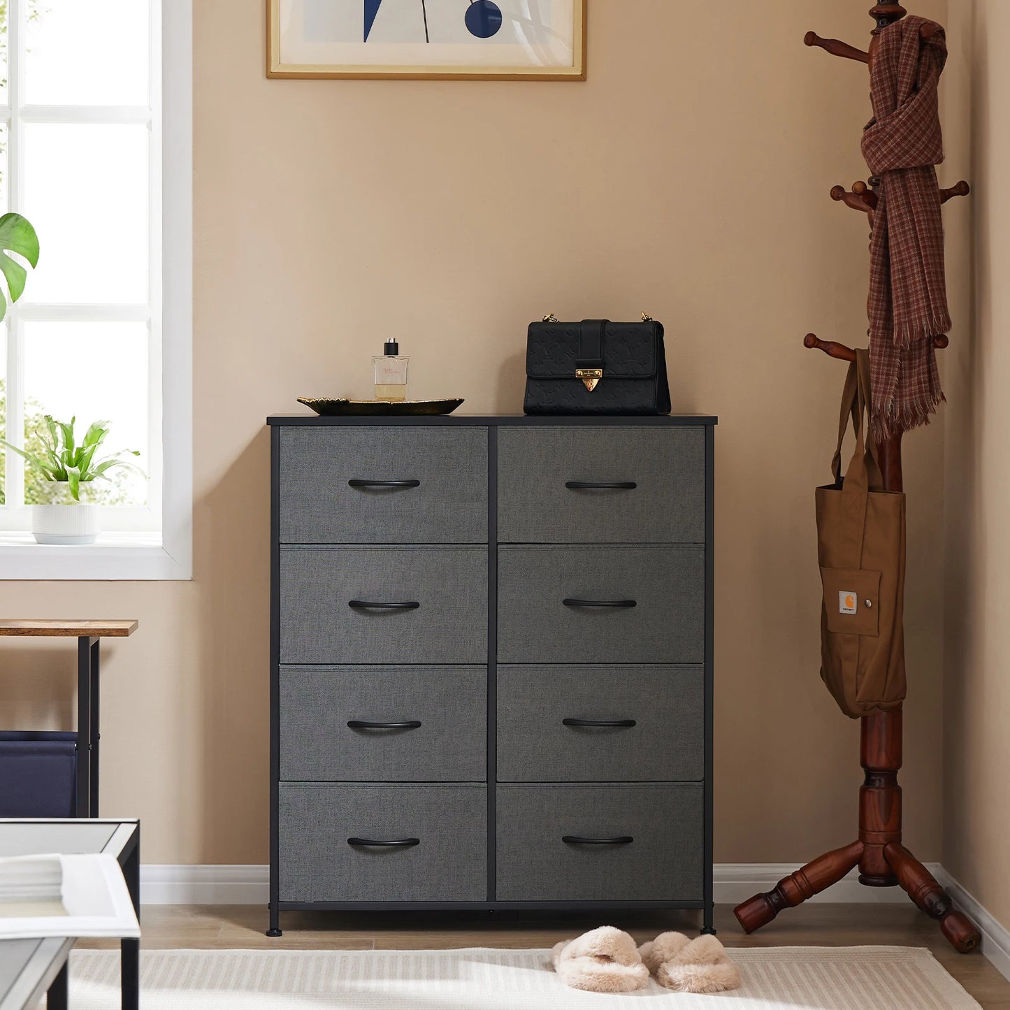 MCQ Modern Metal Frame Storage Cabinet With Eight Drawers