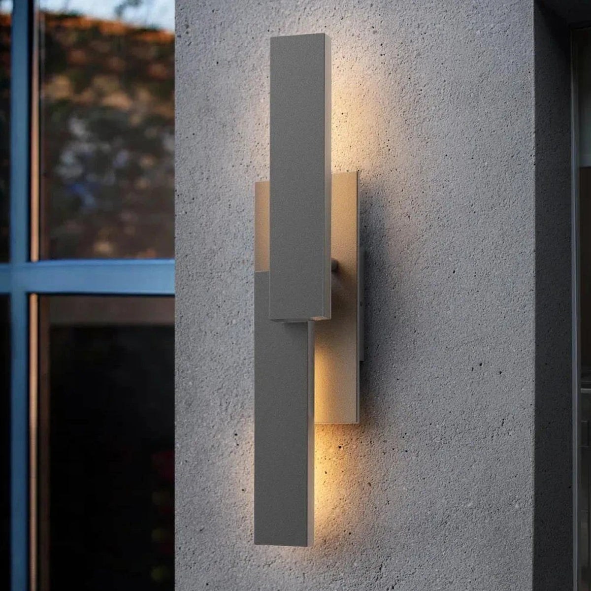 Dimmable LED Aluminum Outdoor Wall Light With Modern Brushed Finish