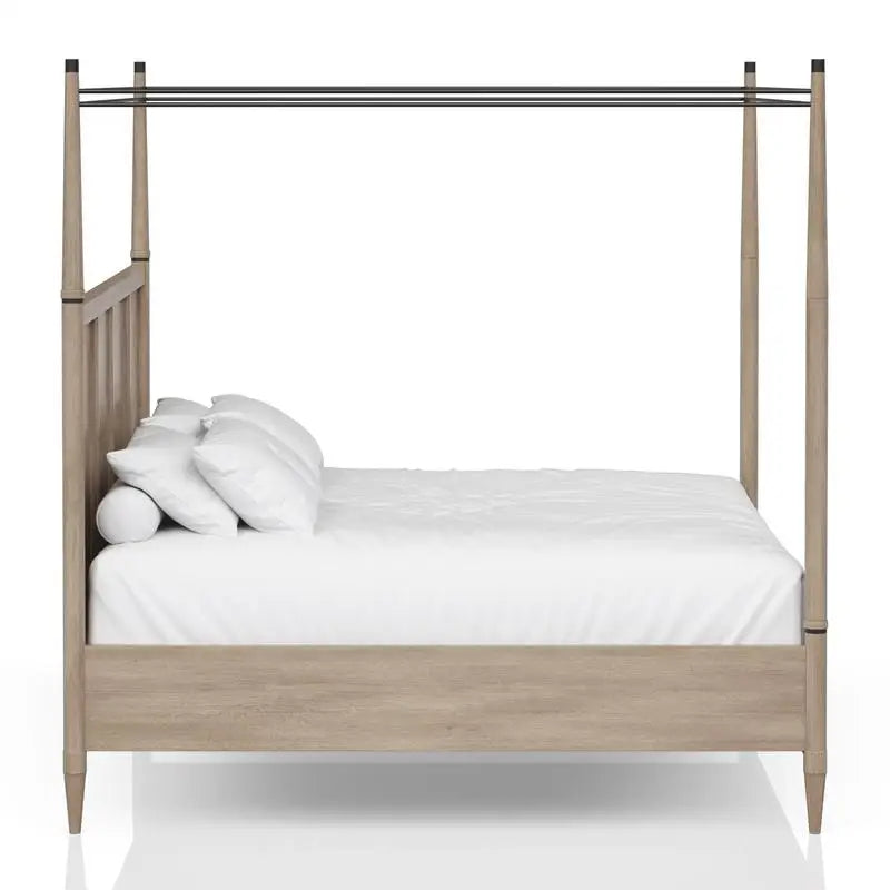 Modern Canopy Bedroom Set With Dresser Nightstand And Chest