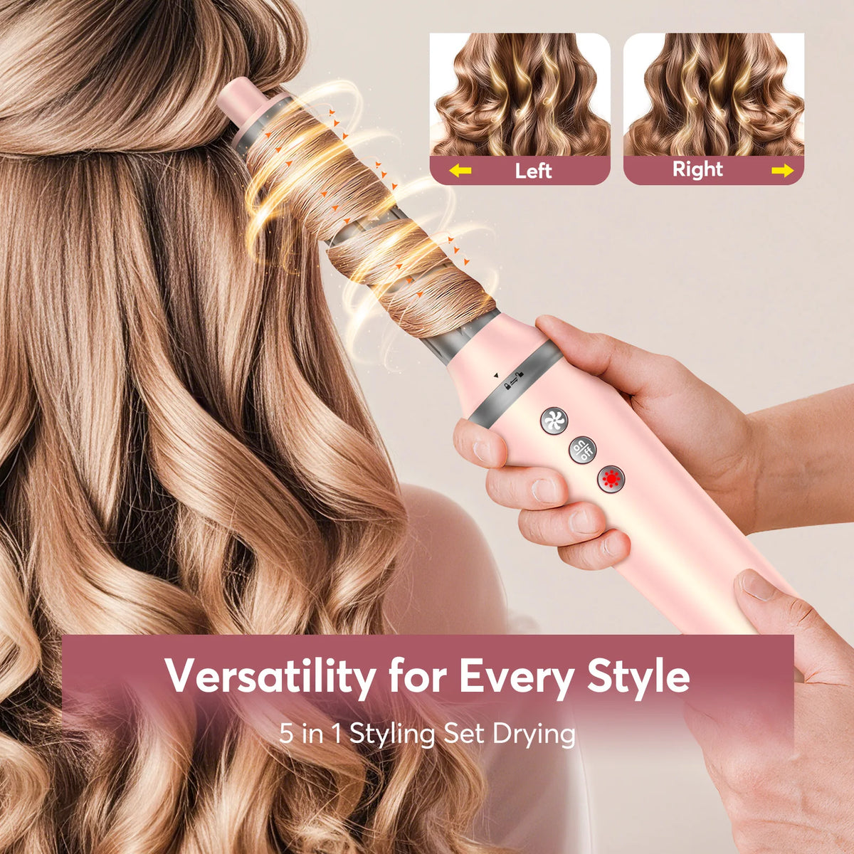 BOPCAL Five In One Hot Air Hair Dryer Styling Comb