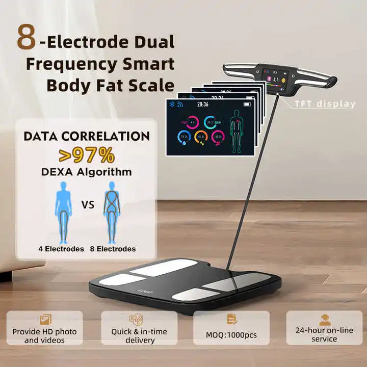 Smart Eight Electrode Body Composition Analyzer For Home Fitness Tracking