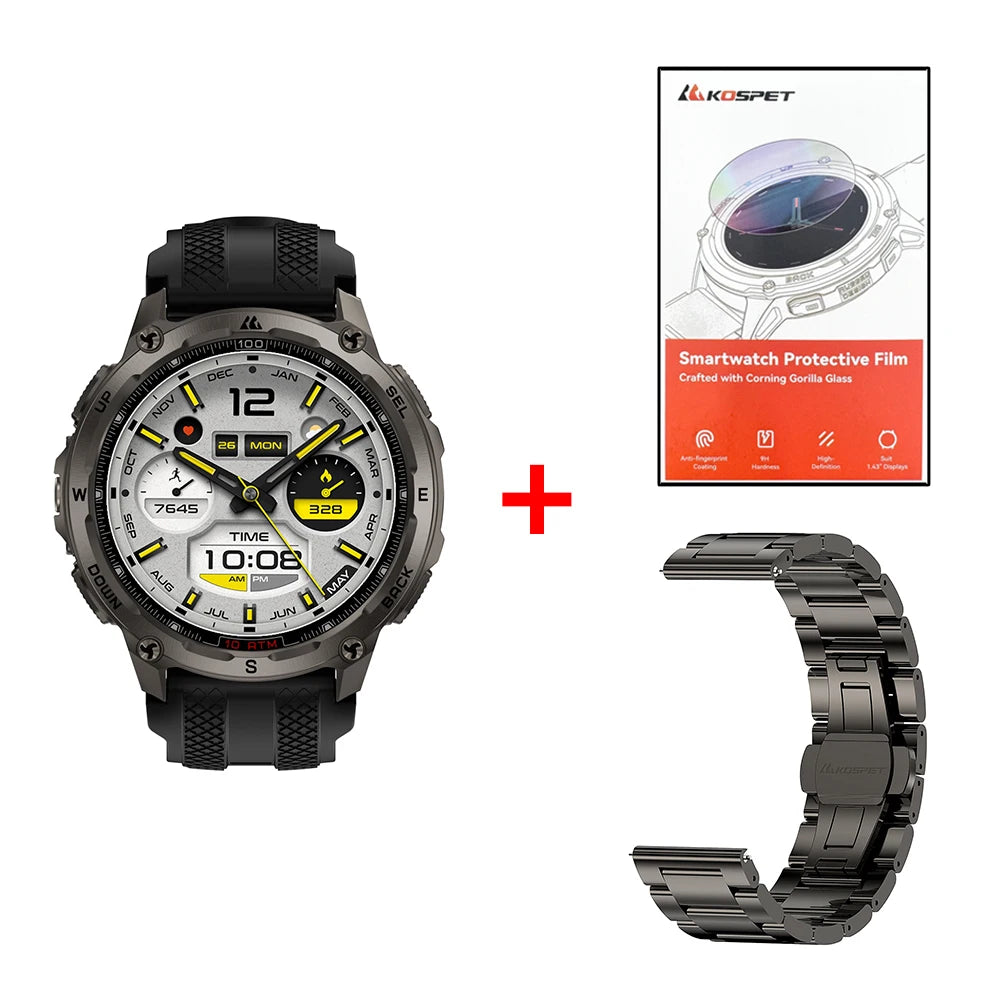 Kospet Tank T4 Smart Watch With GPS And Health Monitoring